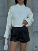 Дамски пуловер фино плетиво