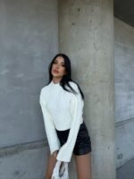 Дамски пуловер фино плетиво - Image 2