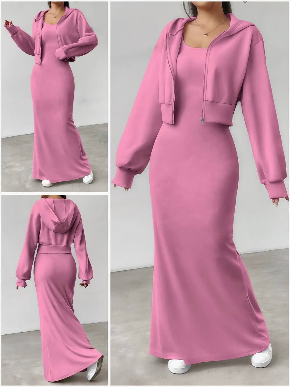 viber_image_2024-10-09_14-54-50-890 Комплект от две части - рокля и спортна памучна жилетка - Image 1