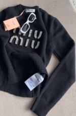 Дамска блуза фино плетиво MIU MIU в три цвята - Image 3