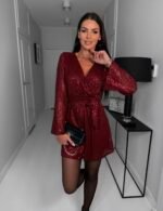 Елегантна рокля в три цвята - Image 2